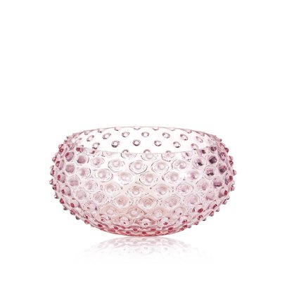 Ваза для фруктов «Розовый» Форма: Hobnail Tapas. Стекло. 230 x 100 мм.