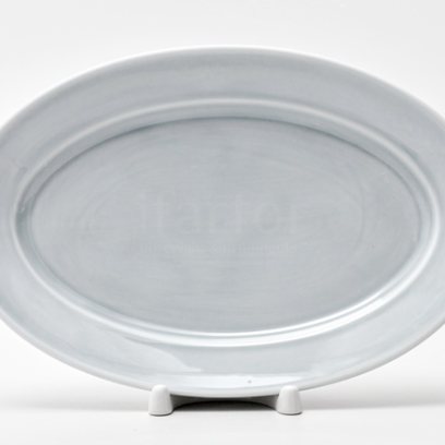 Блюдо овальное «Акварель (светло-серый)»