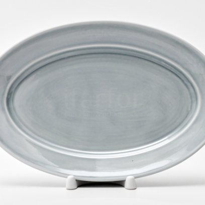 Блюдо овальное «Акварель (темно-серый)»