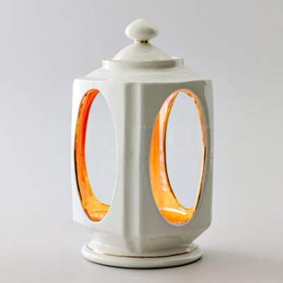 Подсвечник «Фонарь бело-желтый»