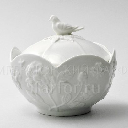 Сахарница «Цветочный рельеф Ivory»