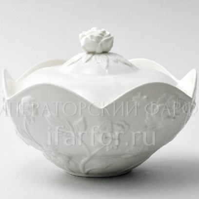 Конфетница Цветочный рельеф Ivory