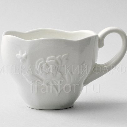 Чашка чайная «Цветочный рельеф Ivory»