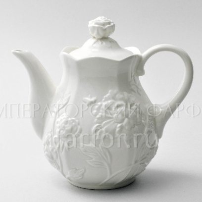 Чайник заварочный «Цветочный рельеф Ivory»