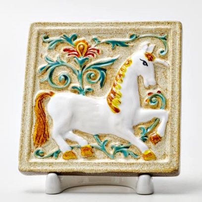 Изразец малый Единорог 2 золотистый