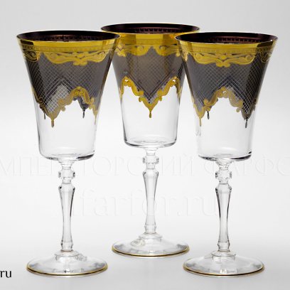 Набор бокалов для воды «Вуаль черная» 6/6