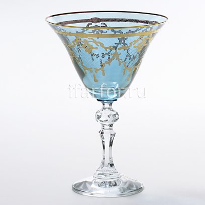 Набор бокалов для мартини «Акварель голубая» 6/6