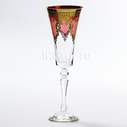 Набор бокалов для шампанского «Шёлк красный» 6/6