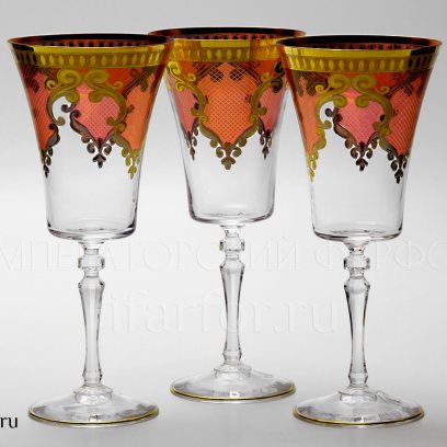 Набор бокалов для воды «Шёлк красный» 6/6