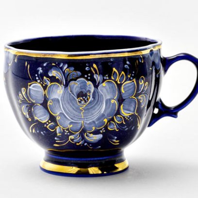 Чашка чайная «Гжель краски золото»
