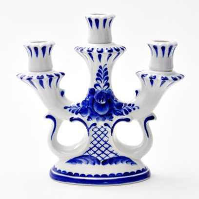 Подсвечник 3-х рожковый «Гжель»