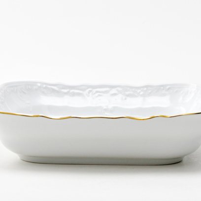 Салатник квадратный «Бернадотт Белый узор»