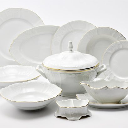 Сервиз столовый «Бернадотт Белый узор» 6/26