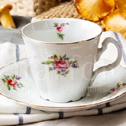 Чашка с блюдцем чайная «Бернадотт Мейсенский букет» 1/2