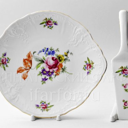 Блюдо для торта «Бернадотт Мейсенский букет»