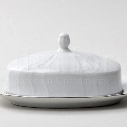 Масленка и крышка Бернадотт Платиновый узор Бернадотт