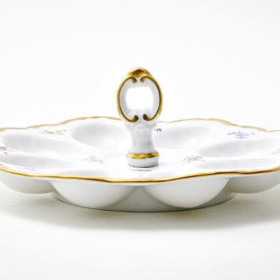 Поднос с ручкой для яиц Корона Цветы Корона Круглый лоток на 8 яиц