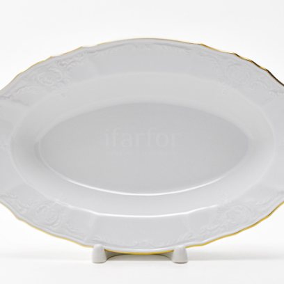 Блюдо овальное «Бернадотт Белый узор»