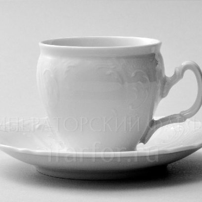 Чашка с блюдцем чайная «Бернадотт Недекорированный» 1/2