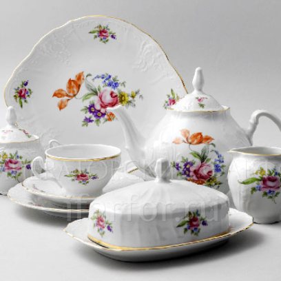 Сервиз чайный «Бернадотт Мейсенский букет» 12/43