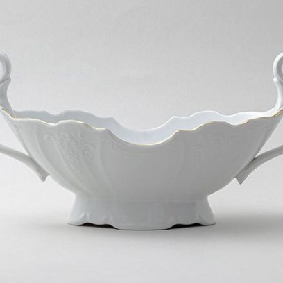 Ваза для фруктов с ручками «Бернадотт Белый узор»