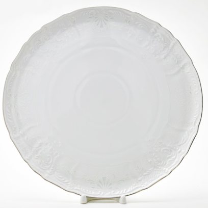 Блюдо для торта «Бернадотт Платиновый узор»