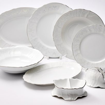 Сервиз столовый «Бернадотт Платиновый узор» 6/23