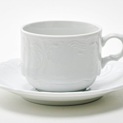 Чашка с блюдцем чайная «Бернадотт Недекорированный» 1/2