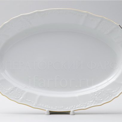 Блюдо овальное «Бернадотт Белый узор»