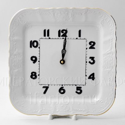 Часы квадратные Бернадотт Белый узор Бернадотт