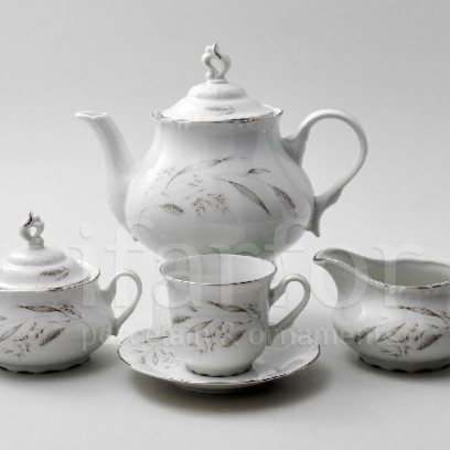 Сервиз чайный «Констанция Серебряные колосья» 6/17