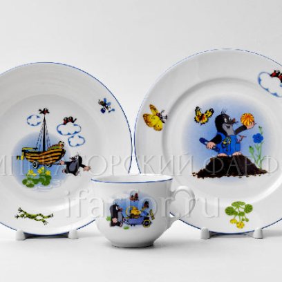 Комплект детский в подарочной коробке Крот-строитель 1/3 THUN