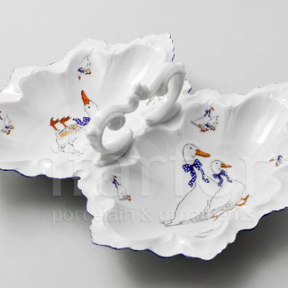 Менажница двойная Корона Гуси Queens crown