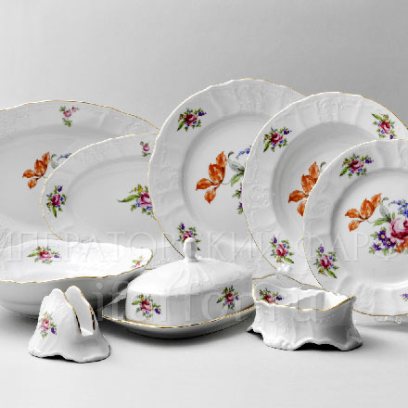 Сервиз столовый «Бернадотт Мейсенский букет» 6/25