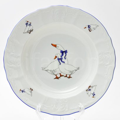 Тарелка глубокая «Бернадотт Гуси»