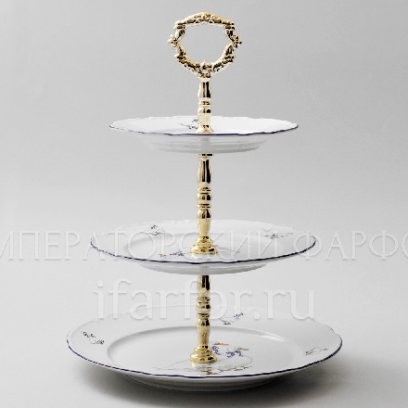 Этажерка трёхярусная «Констанция Гуси золотая ручка»