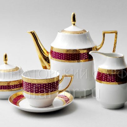 Сервиз чайный «Мантия Бордо» 6/17