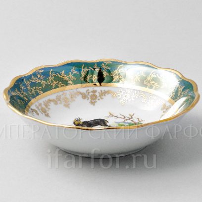 Салатник «Охота Зеленая» Форма: STERNE PORCELAN. Фарфор. 160 мм.