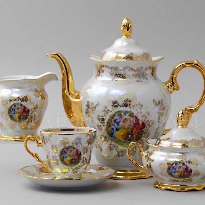 Сервиз кофейный «Мадонна Перламутр» 6/17