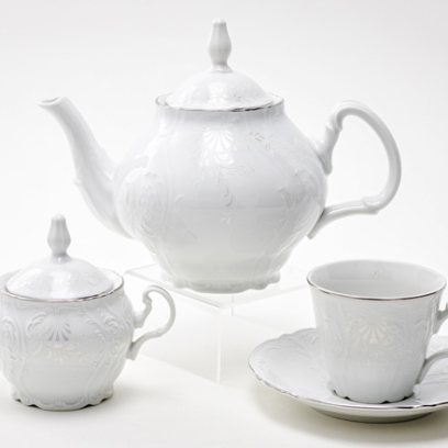 Сервиз чайный «Бернадотт Платиновый узор» 6/17