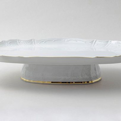 Поднос на ножке «Бернадотт Белый узор»