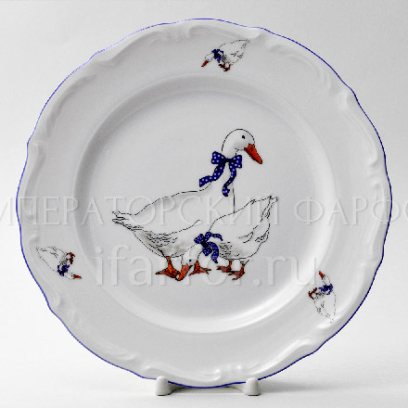 Тарелка плоская «Гуси»