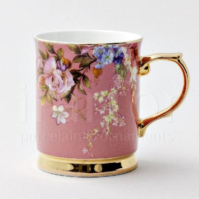 Кружка «Flower розовый» Форма: Royal Classics. Фарфор. 400 мл.