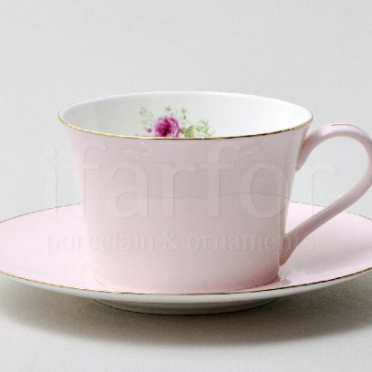 Чашка с блюдцем чайная «Времена года. Розовый» 1/2