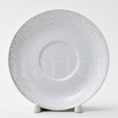 Блюдце чайное «Бисер серебристый»