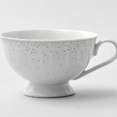 Чашка чайная второй сорт «Бисер серебристый»