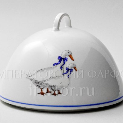 Крышка «Гуси» Форма: DUBI. Фарфор. 200 мм.