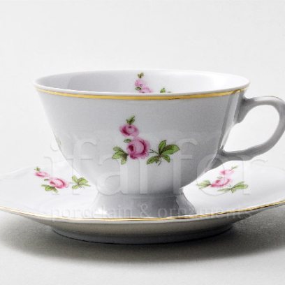 Чашка с блюдцем чайная «Мейсенский букет» 1/2