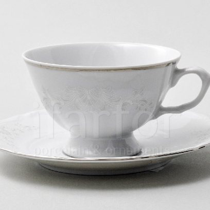 Чашка с блюдцем чайная «Свадебный узор» 1/2