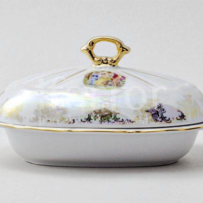 Масленка и крышка Мадонна Перламутр Мария-Тереза